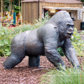 High quality outdoor garden large cast bronze animal gorilla statue